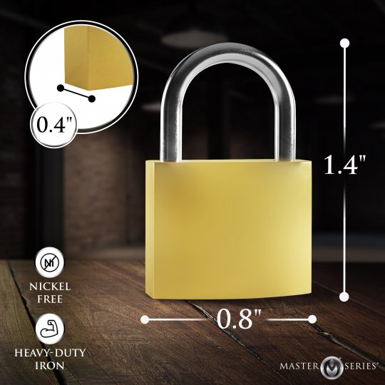 4 Pack Lock Set - Keyed-Alike Padlocks for Chastity Devices, Cuffs & Collars | Master Series