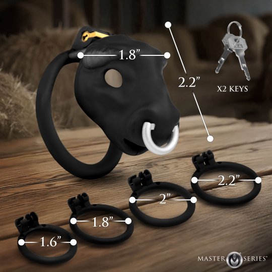Bull Chastity Cage - Black