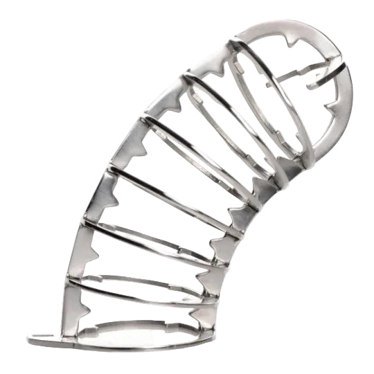 Metallic sandal with a unique design on a white background