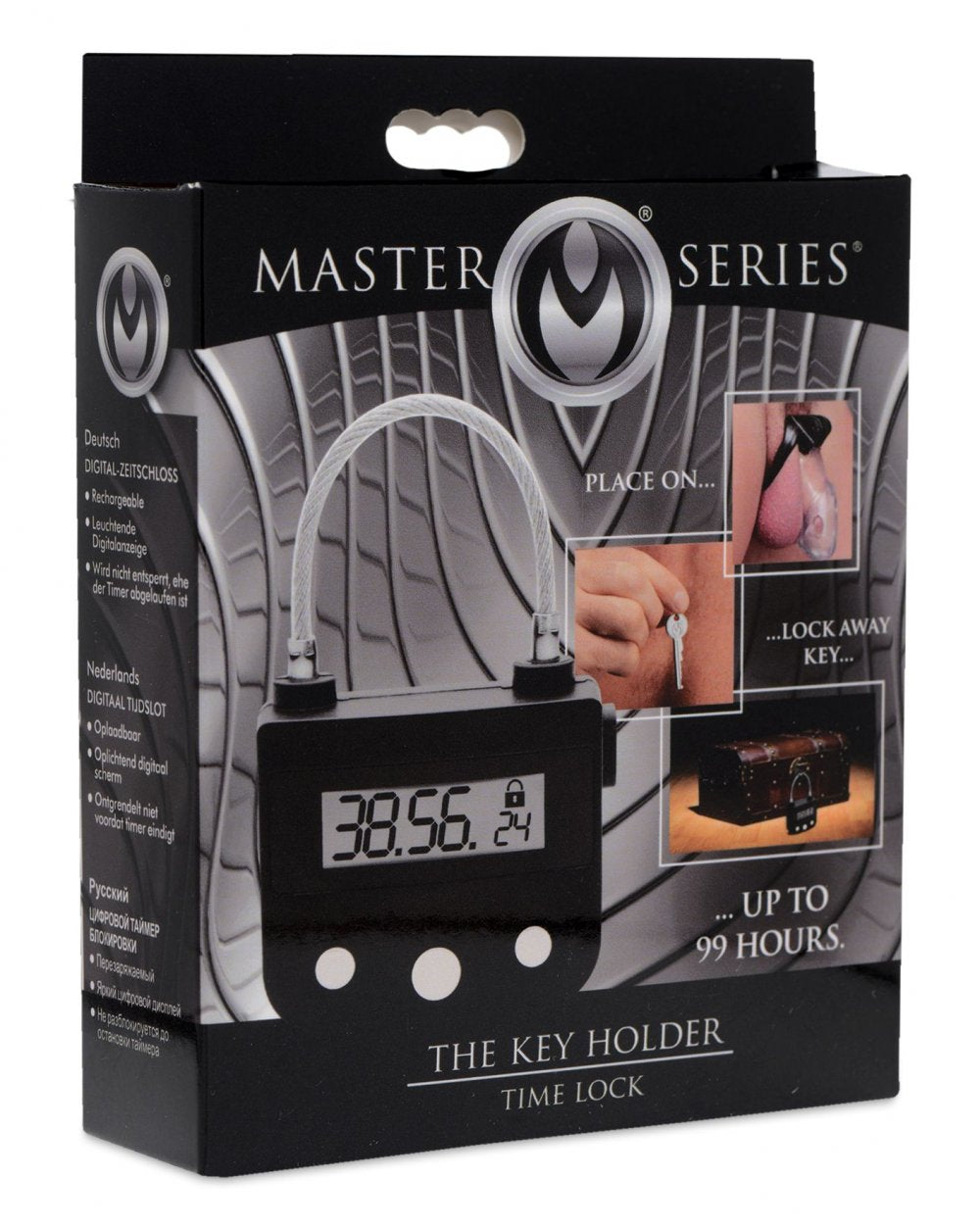 Chastity Time Lock - USB Rechargeable Digital Timer Lock for Chastity Cages & Bondage | Master Series